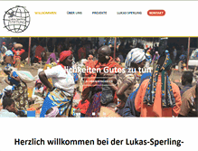 Tablet Screenshot of lukas-sperling-stiftung.de